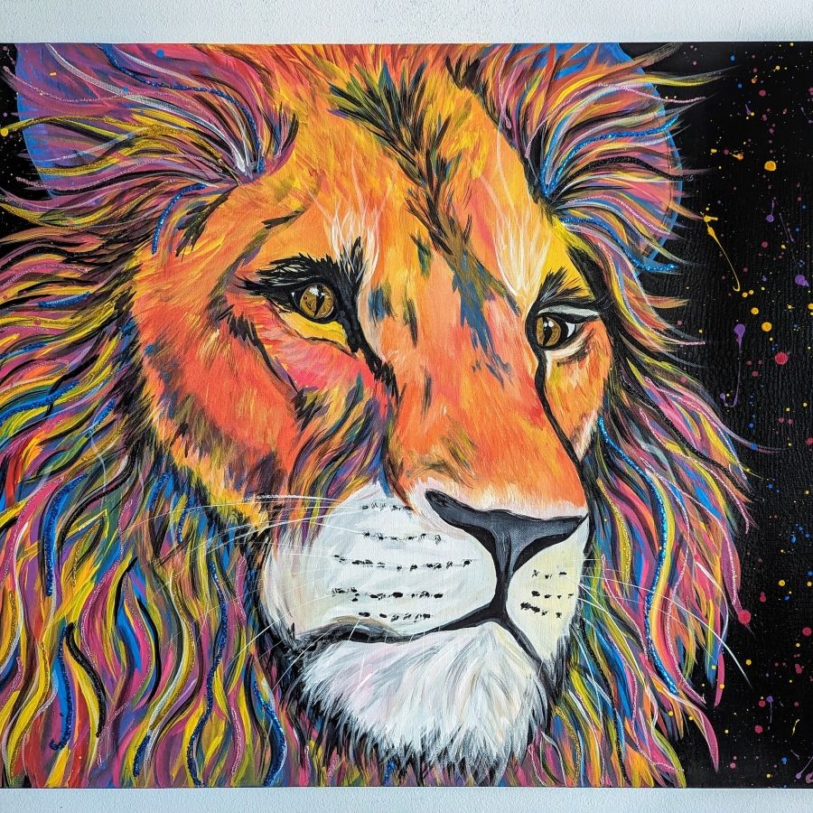Colours of Courage A rainbow maned lion